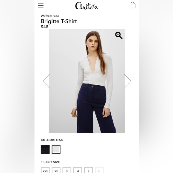 Wilfred Free Brigitte t-shirt black sz XS - Picture 5 of 5